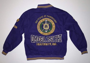 OMEGA PSI PHI FRATERNITY LETTERMAN JACKET  PURPLE  FRATERNITY JACKET QUE DOG