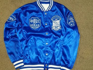 Phi Beta Sigma Fraternity Jacket Phi Beta Sigma Satin Letterman Jacket GOMAB