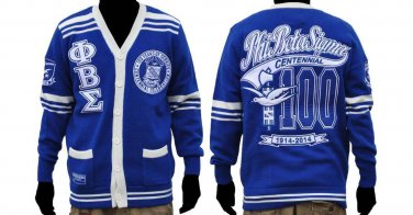 PHI BETA SIGMA FRATERNITY CARDIGAN SWEATER Heavy weight Centennial Sweater GOMAB