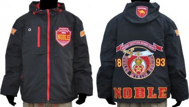 NOBLE SHRINER MASONIC WINDBREAKER FREEMASON 1893 MYSTIC SHRINER JACKET