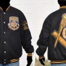 Freemason Masonic Fraternity Jacket Wool Freemason Coat Letterman Jacket