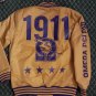 Omega Psi Phi Fraternity  Letterman Jacket Gold Omega Varsity Jacket Q PSI PHI