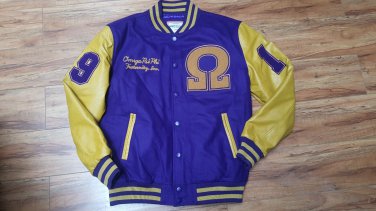 OMEGA PSI PHI FRATERNITY WOOL LETTERMAN JACKET Q-DOG WOOL FRATERNITY JACKET