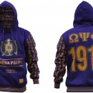 OMEGA PSI PHI FRATERNITY HOODIE JACKET GOLD PURPLE OMEGA PSI PHI PULLOVER HOODIE