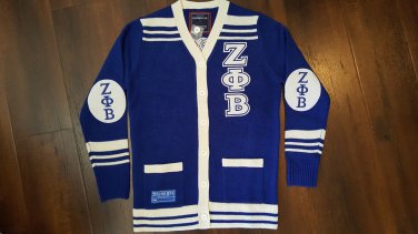 ZETA PHI BETA SORORITY CARDIGAN SWEATER BLUE HEAVYWEIGHT CARDIGAN SWEATER 1920