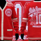 Delta Diva Sorority Jacket DST 1913 100 YEAR CENTENNIAL SWEATER OOO-OOP ALL RED