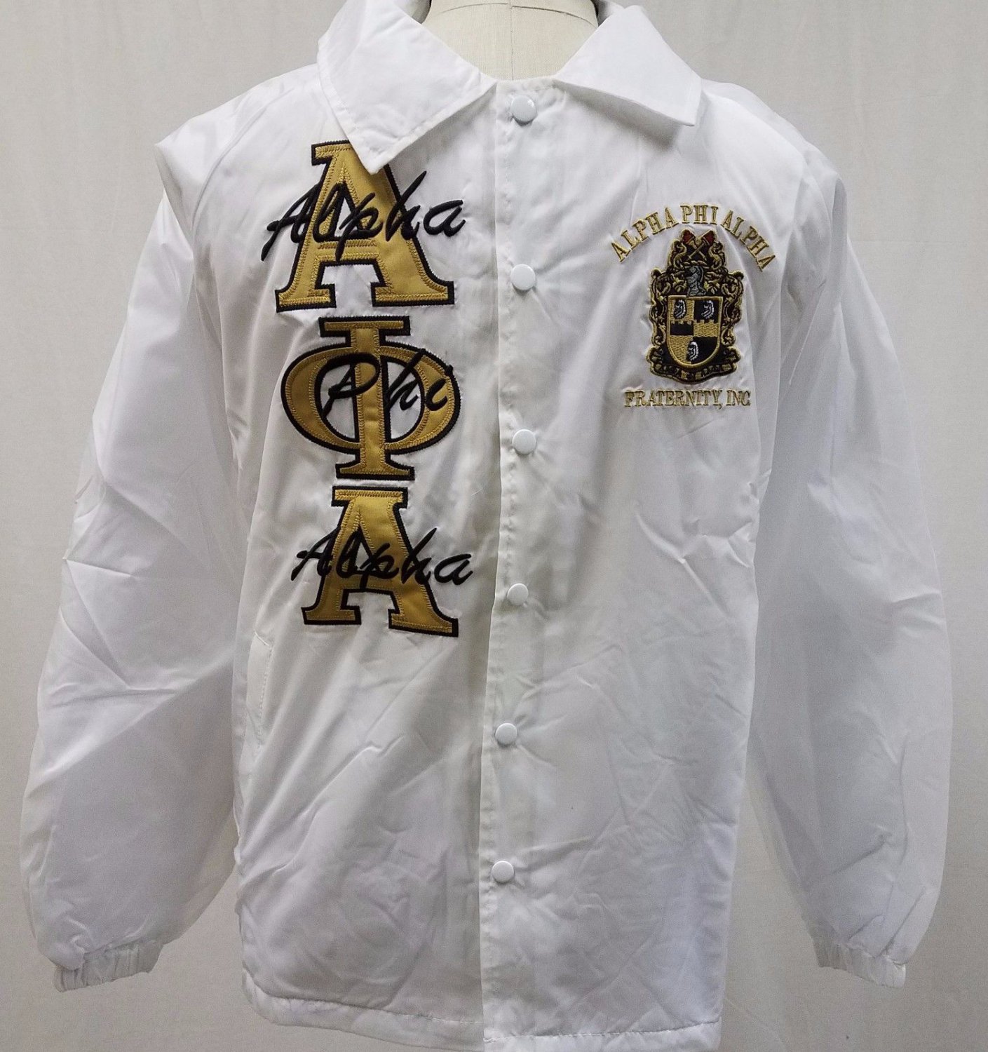 Alpha Phi Alpha Fraternity Line Jacket White Alpha Phi Alpha Line Jacket