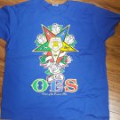 ORDER OF THE EASTERN STAR short sleeve T shirt OES MASONIC T-SHIRT BLUE