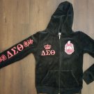 DELTA SIGMA 1913 THETA Zip Up Hoodie jacket 1913 DST FORTITUDE OO-OOP Black