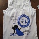 ZETA PHI BETA TANK TOP ZETA PHI BETA SORORITY SHORT SLEEVELESS TANK TOP