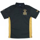 Prince Hall Fraternity Short Sleeve Polo Shirt black gold Masonic 3 degrees top