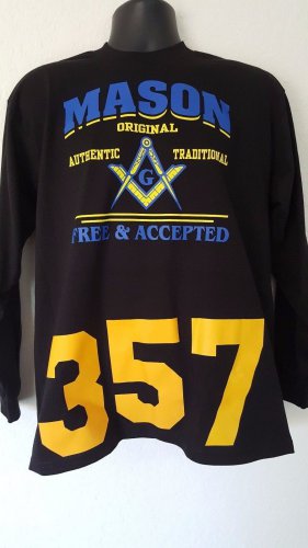 Freemason Masonic Long sleeve T-Shirt Black Long Sleeve Freemason T-shirt LARGE