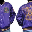 OMEGA PSI PHI FRATERNITY PURPLE SATIN JACKET Q-DOG OMEGA  FRATERNITY JACKET M-5X