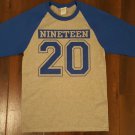 ZETA PHI BETA SORORITY T-SHIRT BLUE GRAY 1920 Z-PHI-B CREW NECK RAGLAN T-SHIRT