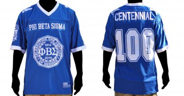 PHI BETA SIGMA FRATERNITY SHORT SLEEVE 100 Year Centennial Football jersey
