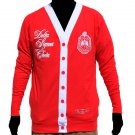 Delta Sigma Theta Sorority 1913 RED WHITE LIGHT CARDIGAN SWEATER OO-OOP #2