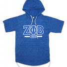 ZETA PHI BETA SORORITY Hoodie Blue Short sleeve Drawstring Hoodie Top 1920