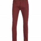 SLIM STRETCH JEANS BURGUNDY Mens Skinny Jeans Spandex Jean pants 28W-38WX32L
