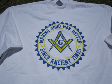 Freemason Masonic Long sleeve T-Shirt White Long Sleeve Freemason T-shirt M-4X 1
