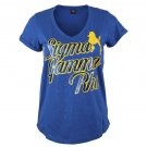 SIGMA GAMMA RHO SORORITY BLUE V-NECK T-SHIRT BLUE SHORT SLEEVE V-NECK T-SHIRT