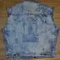 Sleeveless denim jean vest Bleach Wash Distressed Denim jean Vest Jacket M-2X