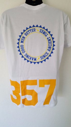 Freemason Masonic 357 Mason T-Shirt White Short Sleeve Freemason T-shirt LARGE