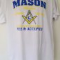 Freemason Masonic 357 Mason T-Shirt White Short Sleeve Freemason T-shirt LARGE