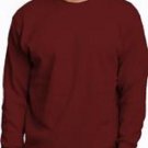 BURGUNDY LONG SLEEVE T SHIRT MENS HEAVY WEIGHT CREW NECK T SHIRT  S-7X 6 PACK