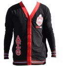 Delta Diva Sorority Jacket DST 1913 Black Red LIGHT CARDIGAN SWEATER OOO-OOP