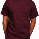 BURGUNDY SHORT SLEEVE T SHIRT MENS HEAVY WEIGHT CREW NECK T SHIRT  S-7X 6 PACK