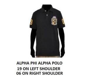 ALPHA PHI ALPHA Fraternity Short Sleeve Polo Shirt  1906 ICE COLD Polo top 06