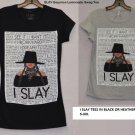 I SLAY WOMEN'S SHORT SLEEVE T-SHIRT GRAY LEMONADE COOL "I SLAY" TEE S-3XL