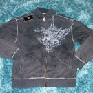 Mens gray long sleeve jacket by Bare Fox long sleeve  track jacket L