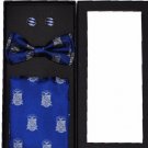 Phi Beta Sigma Fraternity Pre Tied Bow tie Set cufflink set pocket square
