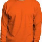 ORANGE LONG SLEEVE T SHIRT HEAVY WEIGHT CREW NECK T SHIRT PRO5 S-7X 6 PACK