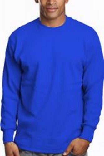 ROYAL BLUE LONG SLEEVE T SHIRT HEAVY WEIGHT CREW NECK T SHIRT PRO5 S-7X 6 PACK
