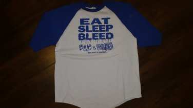 PHI BETA SIGMA FRATERNITY T-SHIRT EAT BLEED SLEEP BLUE AND WHITE PHI BETA SIGMA