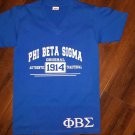 PHI BETA SIGMA FRATERNITY T-SHIRT 1914 Phi Beta Sigma Fraternity V-Neck  #3