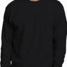 BLACK LONG SLEEVE T SHIRT MENS HEAVY WEIGHT CREW NECK T SHIRT  S-7X 6 PACK