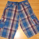 Mens blue white plaid shorts plaid cargo shorts red blue plaid shorts 30W-42W