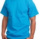TURQUOISE  SHORT SLEEVE T SHIRT MENS HEAVY WEIGHT CREW NECK T SHIRT  S-7X 6 PACK