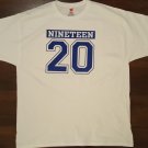 ZETA PHI BETA SORORITY T-SHIRT WHITE BLUE 1920 Z-PHI-B CREW NECK WHITE T-SHIRT