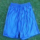 Royal Blue Polyester gym shorts Mens Comfort gym basketball skater shorts SZ L