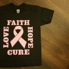 BREAST CANCER AWARENESS SHORT SLEEVE T-SHIRT YOUTH BLACK BREAST CANCER T-SHIRT