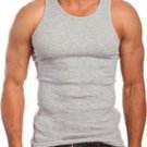 HEATHER GRAY TANK TOP T-SHIRT LIGHT WEIGHT TANK TOP A-SHIRT SLING TEES S-5 6PC