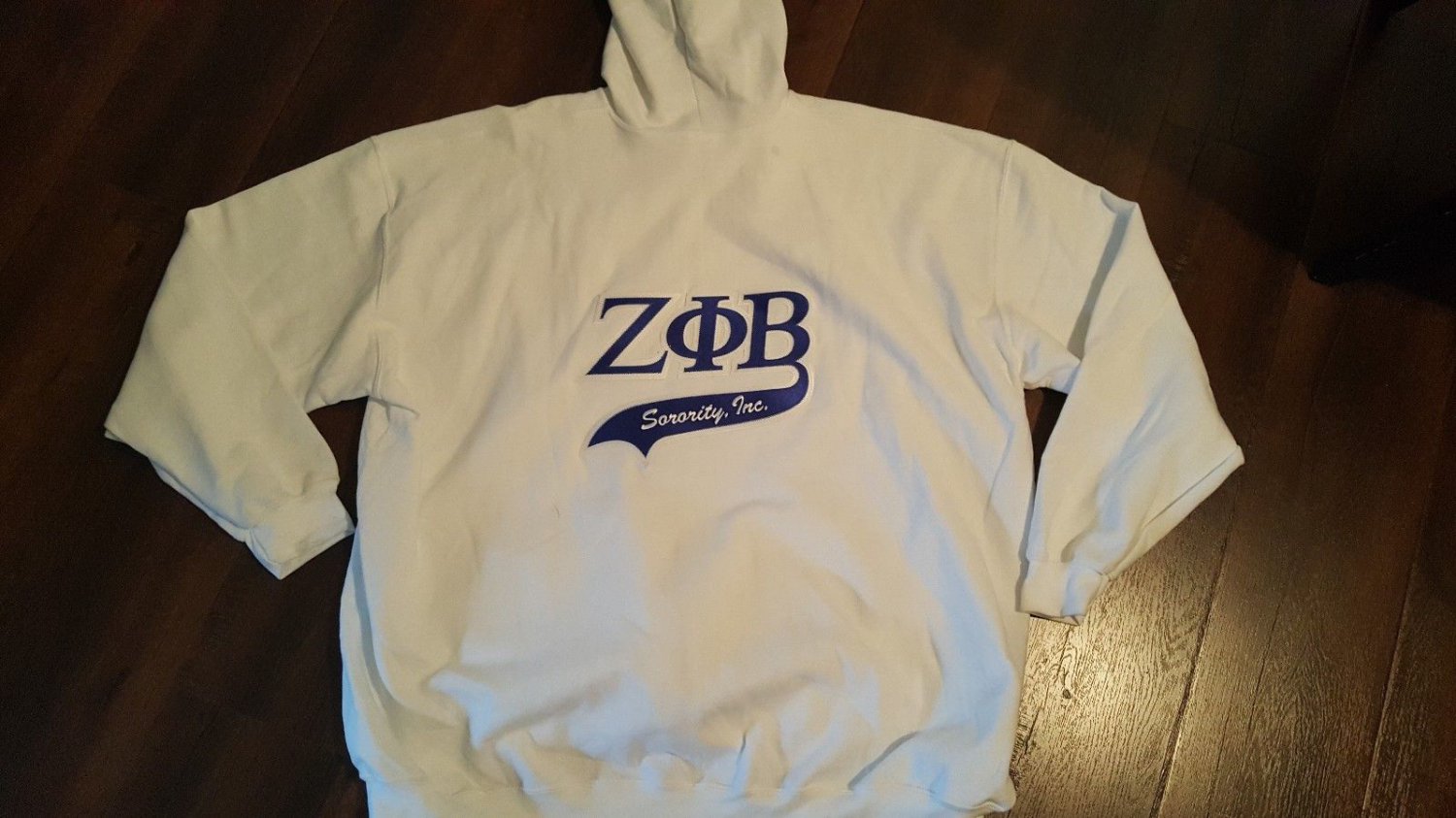 ZETA PHI BETA SORORITY ZIP UP Hoodie Jacket White Zeta Sweatshirt ...