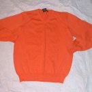 Orange long sleeve V neck sweater by WXY Orange long sleeve sweater Large NWOT