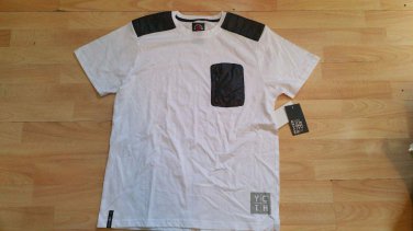 ENYCE White Black short sleeve T shirt Men's Enyce fashion padded T-Shirt L