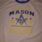 Masonic Freemason Masonic T-Shirt White Blue Masonic Freemason T-shirt 3XL
