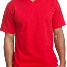 RED SHORT SLEEVE V-NECK T SHIRT V- NECK SHORT SLEEVE T SHIRT PRO 5 6PC